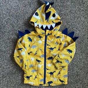 Kids Dinosaur Raincoat - Yellow and Blue